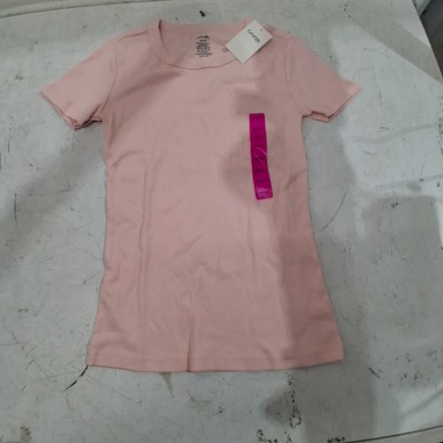 WOMAN'S GEORGE SHORT SLEEVE RIBBED T-SHIRT - EXTRA SMALL - PINK (STYLE: GRS61005LD) image 2
