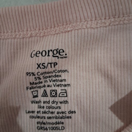 WOMAN'S GEORGE SHORT SLEEVE RIBBED T-SHIRT - EXTRA SMALL - PINK (STYLE: GRS61005LD) image 3