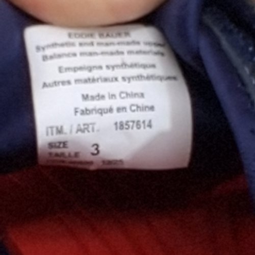 BOY'S EDDIE BAUER BUMP TOE SANDAL - SIZE 3 - BLUE/RED/GREY (STYLE : 1857614) image 4