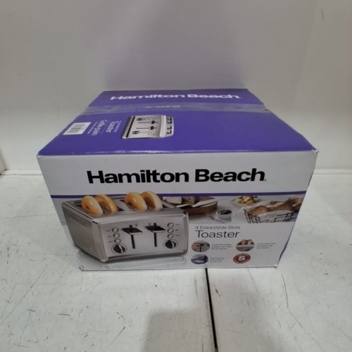 HAMILTON BEACH WIDE-SLOT TOASTER - 4 SLICE - STAINLESS STEEL (MODEL: 24794C) image 5