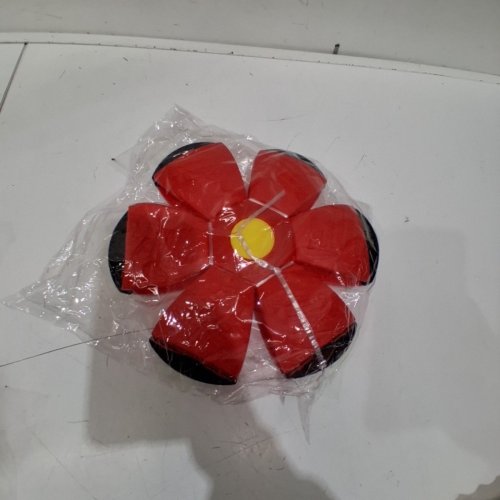 2-IN-1 FLYING LIGHT UP SAUCER BALL DOG TOY - RED image 2