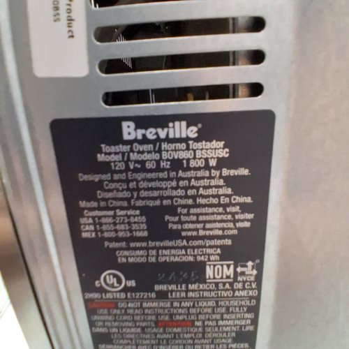 BREVILLE THE SMART OVEN AIR FRYER - 0.8 CU. FT - BRUSHED STAINLESS STEEL (MODEL: B0V860 BSSUSC) image 5