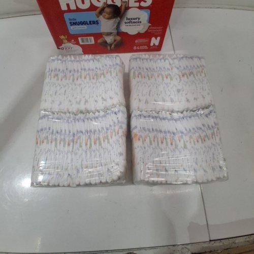 84PK HUGGIES LITTLE SNUGGLERS DIAPERS - SIZE NB image 2