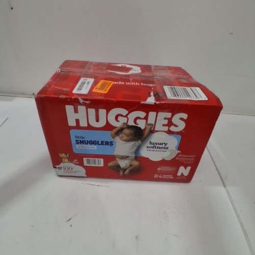 84PK HUGGIES LITTLE SNUGGLERS DIAPERS - SIZE NB image 4