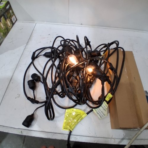 FEIT ELECTRIC WEATHERPROOF LED STRING LIGHTS - 48FT/24 BULBS - BLACK (MODEL: 1603293) image 2