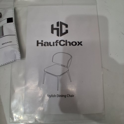 2PK HAUFCHOX FAUX LEATHER DINING CHAIR - 400LBS CAPACITY - MILK COFFEE/BROWN (MODEL:760646775457) image 3