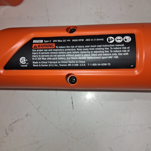 BLACK+DECKER STRING TRIMMER/EDGER - 10" - 20V - BLACK/ORANGE (MODEL: LST201) image 4