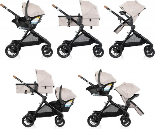 EVENFLO PIVOT XPAND NXT TRAVEL SYSTEM WITH LITEMAX NXT INFANT CAR SEAT - CANYON BEIGE (MODEL: TS101112581C) image 4