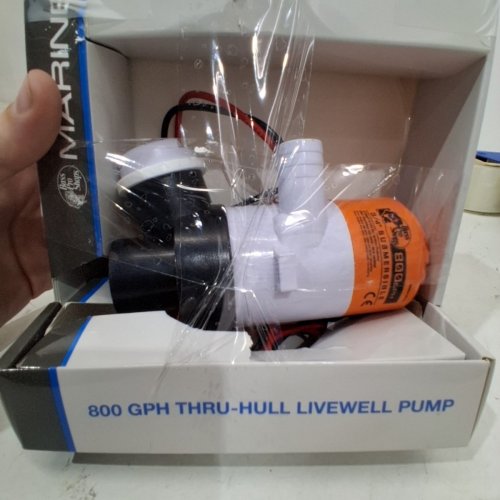 BPS THRU-HULL LIVEWELL PUMP - 800 GPH - WHITE (MODEL:4258517) image 3