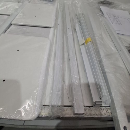 COMPUTER DESK WITH 4 FABRIC DRAWERS - 31" X 21" - WHITE (DK108C09) image 4