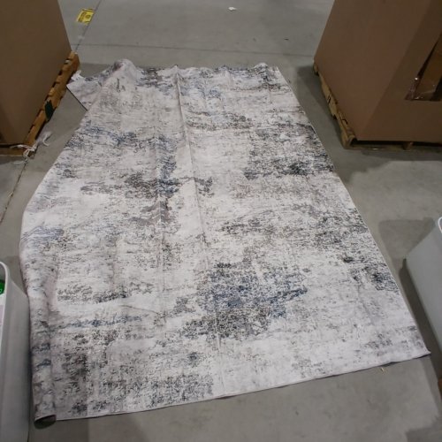 DMOYEST MACHINE WASHABLE ABSTRACT LIVING ROOM AREA RUG - 7FT X 9FT - GREY BLUE image 2