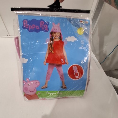 2PC GIRLS DISGUISE PEPPA PIG COSTUME - SIZE 3T-4T - MULTICOLOR image 2