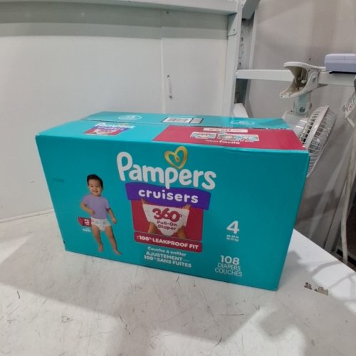 108PK PAMPERS CRUISERS 360 DEGREES 100% LEAKPROOF FIT DIAPERS - SIZE 4 (23LB - 37LB) image 2