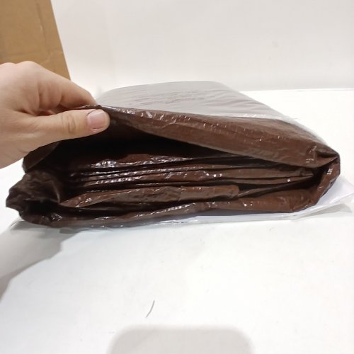 STANSPORT MULTI-PURPOSE LIGHT DUTY RIP STOP TARP - 10FT X 12FT - DARK BROWN image 3