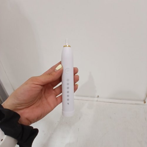 7PC ELECTRIC TOOTHBRUSH WITH 5 REPLACEMENT BRUSH HEADS - WHITE - (MODEL X-3) image 2