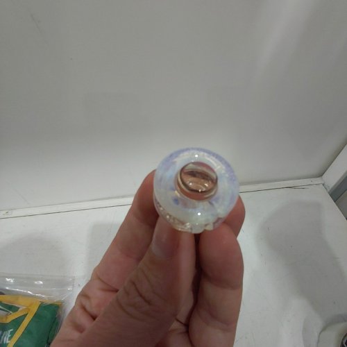 ONE TRICK PONY (OTP) CARTA ROCKULUS GLASS CARB CAP WITH SILICONE CARB CAP COVER FOR DAB RIGS/MARIJUANA ACCESSORIES - OPAL image 3