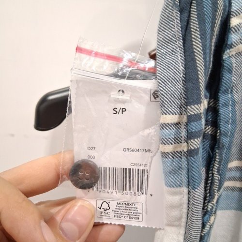 MEN'S PLAID PAJAMA PANTS - SMALL - BLUE/WHITE image 3
