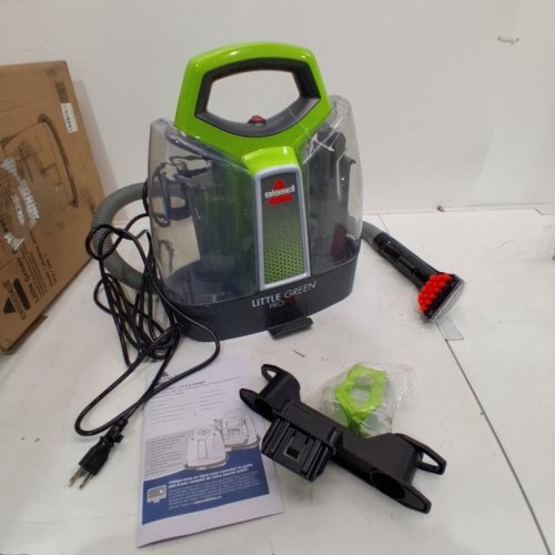 BISSELL LITTLE GREEN PROHEAT PORTABLE DEEP CLEANER/SPOT CLEANER WITH SELF-CLEANING HYDRORINSE TOOL - GREEN/GREY (MODEL : 2513B) image 3