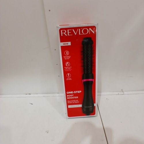 REVLON ONE-STEP ROOT-BOOSTER ROUND DRYER & STYLER BRUSH - 1.5" - BLACK/PINK (MODEL: RVDR5292F) image 5