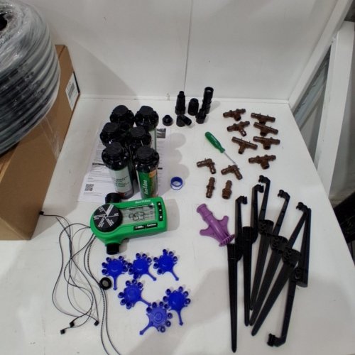 RAIN BIRD IN-GROUND AUTOMATIC SPRINKLER SYSTEM KIT - 125FT HOSE - BLACK (MODEL: 32ETI-ECOM) image 3
