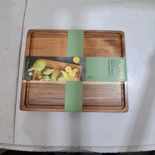 FIGMINT REVERSIBLE ACACIA WOOD CUTTING BOARD - 12" X 15" - BROWN (MODEL: 070-08-0207) image 2
