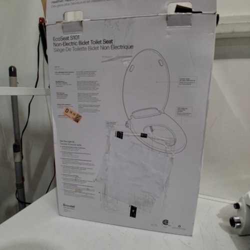 BRONDELL SWASH ECOSEAT NON-ELECTRIC SLOW-CLOSE BIDET TOILET SEAT - FITS ELONGATED TOILETS 18"-19.5"/5.5"-8" BOLT SPREAD - WHITE (MODEL: S101-EW) image 4