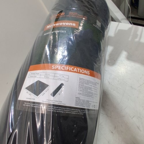 VEVOR NONWOVENS GROUND COVER WEED CONTROL GEOTEXTILE FABRIC - 6FT X 100FT - BLACK image 3