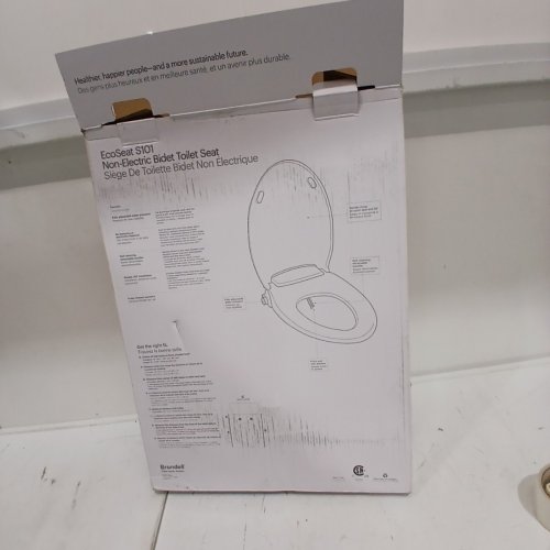 BRONDELL SWASH ECOSEAT NON-ELECTRIC SLOW-CLOSE BIDET TOILET SEAT - FITS ELONGATED TOILETS 18" - 19.5" - WHITE (MODEL: S101-EW) image 4