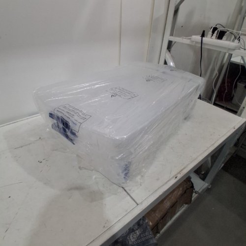 2PK STERILITE UNDERBED STORAGE BOX - 50 QT; 32 1/8" X 19 1/8" X 7" - CLEAR WITH BLUE ACCENTS (MODEL: 1927LAB04C) image 4
