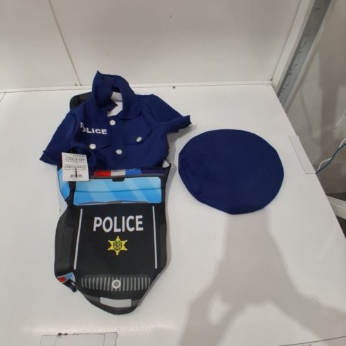 2PC POLICE CAR RIDE-ALONG COSTUME SET - 3T-4T - BLUE / BLACK (STYLE:WM28064683-525) image 2