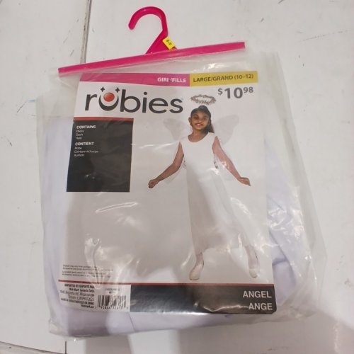 3PC GIRLS RUBIES ANGEL COSTUME - LARGE (10-12) - WHITE (STYLE: 887749) image 2