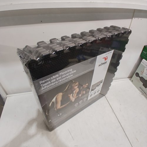 6PK NORSK REVERSIBLE FOAM FLOORING - 24" X 24" - 24SQ.FT - GREY/BLACK (MODEL: 1900505) image 4