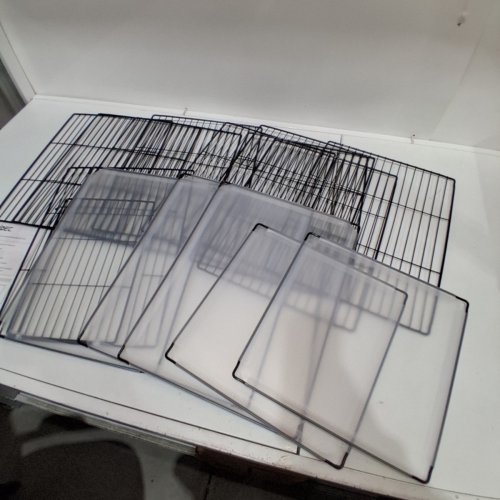 HOMIDEC INDOOR/OUTDOOR DIY FENCE PET PLAYPEN - 48" X 24" X 16"H - BLACK image 2
