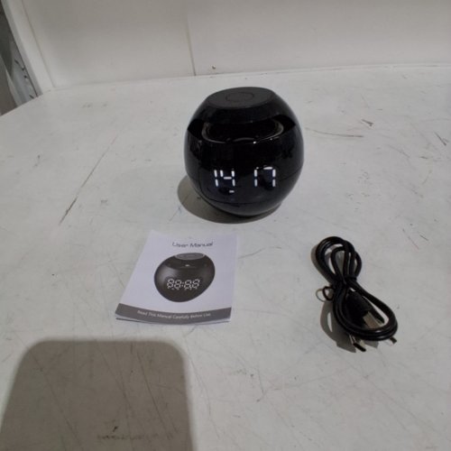 PORTABLE BLUETOOTH LED ALARM CLOCK WITH WIRELESS SPEAKER AND FM RADIO - WHITE (MODEL: G-90S) image 3