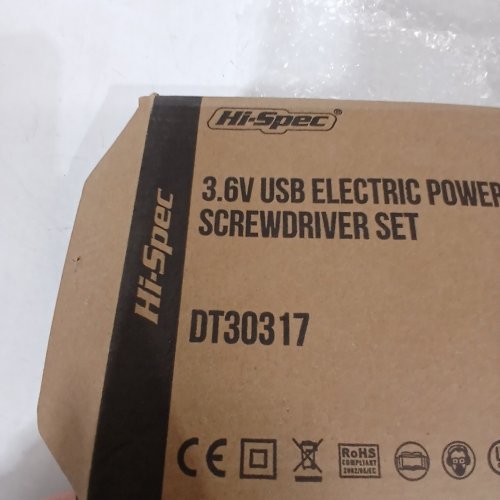 HI-SPEC 3.6 V USB ELECTRIC POWER SCREWDRIVER SET - 3.6 V - PINK (MODEL: DT30317) image 3