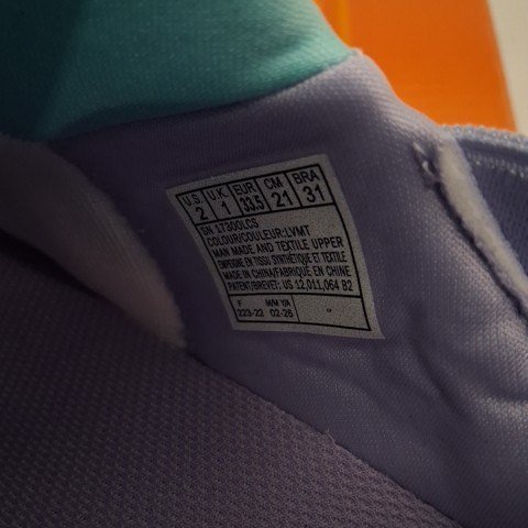 GIRLS SKECHERS SNEAKERS - SIZE 2 - LAVENDER, TEAL, PINK AND WHITE (STYLE: 2001659) image 4