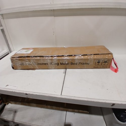 DUMMUP HEAVY DUTY METAL PLATFORM NO BOX SPRING NEEDED BED FRAME - KING - 16" HIGH - BLACK (MODEL: YC-003-K) image 6