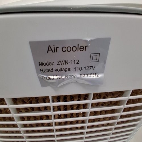 PORTABLE AIR COOLER WITH WATER TANK EVAPORATIVE COOLING - 8L - WHITE/GREY (MODEL: ZWN-112) image 10