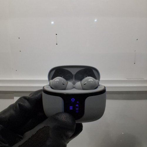 TRUE WIRELESS BLUETOOTH DEEP BASS WATERPROOF TOUCH CONTROL STEREO EARBUDS - GREY (MODEL: S48) image 4