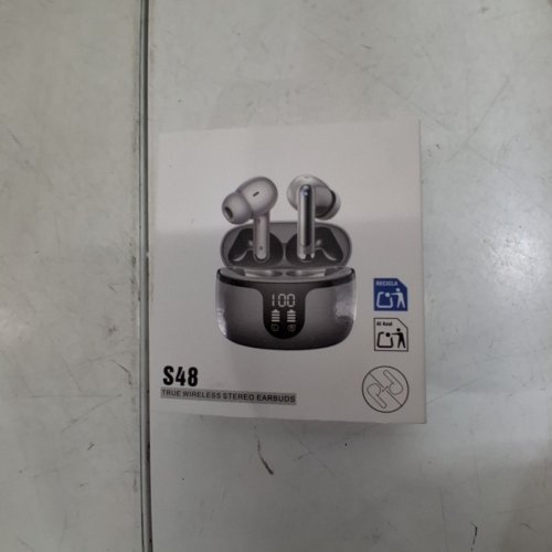 TRUE WIRELESS BLUETOOTH DEEP BASS WATERPROOF TOUCH CONTROL STEREO EARBUDS - GREY (MODEL: S48) image 9