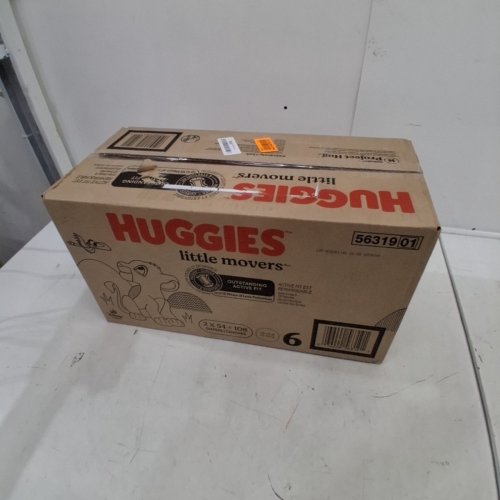 108PK HUGGIES LITTLE MOVERS OUTSTANDING ACTIVE FIT DISPOSABLE BABY DIAPERS - SIZE 6 (35LB+) image 2