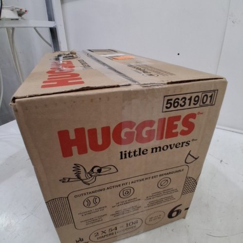 108PK HUGGIES LITTLE MOVERS OUTSTANDING ACTIVE FIT DISPOSABLE BABY DIAPERS - SIZE 6 (35LB+) image 3