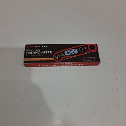 ALPHA GRILLERS INSTANT READ DIGITAL THERMOMETER - RED (MODEL: UM3112) image 4