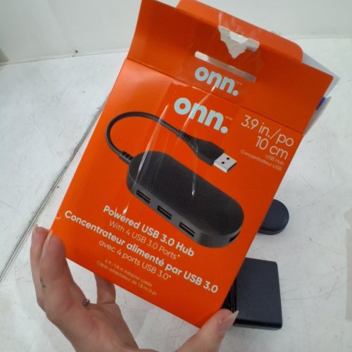 ONN USB 3.0 HUB WITH 4 USB 3.0 PORTS & 3.9 IN. CONNECTOR- BLACK image 2