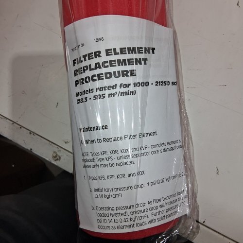 USOR-PV REPLACEMENT FILTER ELEMENT KAESER MODELS FOR 1000- 21250SCFM- RED (MODEL: 3223199) image 3