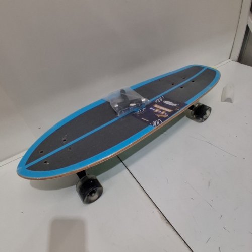 NATTORK YOUTH CRUISER SKATEBOARD - 29" X 9" - TEAL, YELLOW AND BLUE image 2