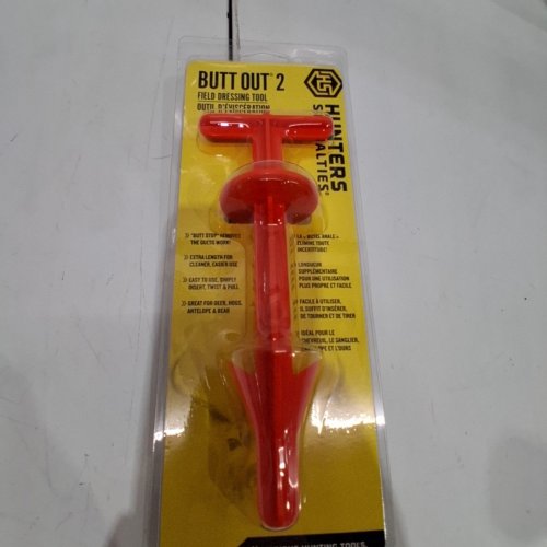 HUNTERS SPECIALTIES: BUTT OUT 2 FIELD DRESSING TOOL, EASY TO USE, TWIST AND PULL FOR HARVESTING DEER, HOGS, ANTELOPE AND BEAR- ORANGE image 2