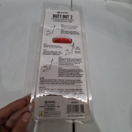 HUNTERS SPECIALTIES: BUTT OUT 2 FIELD DRESSING TOOL, EASY TO USE, TWIST AND PULL FOR HARVESTING DEER, HOGS, ANTELOPE AND BEAR- ORANGE image 3