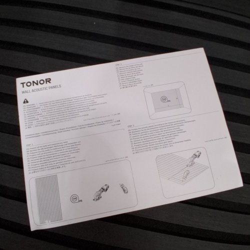 4PK TONOR WOOD ACOUSTIC WALL PANELS - 2FT X 4FT - BLACK image 3