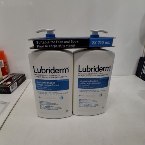 2PK LUBRIDERM + PRO-CERAMIDE UNSCENTED LOTION FOR ALL SKIN TYPES - 710ML/EACH image 2
